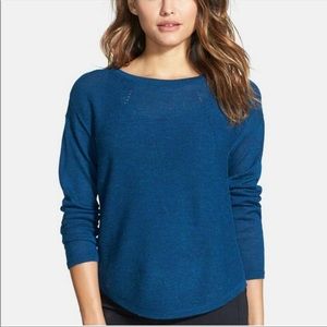 Eileen fisher 100% royal Alpaca lightweight sweater
